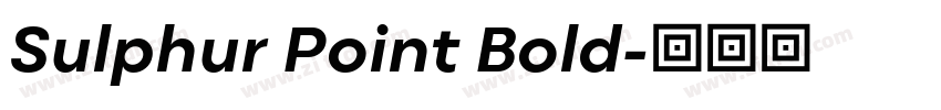 Sulphur Point Bold字体转换